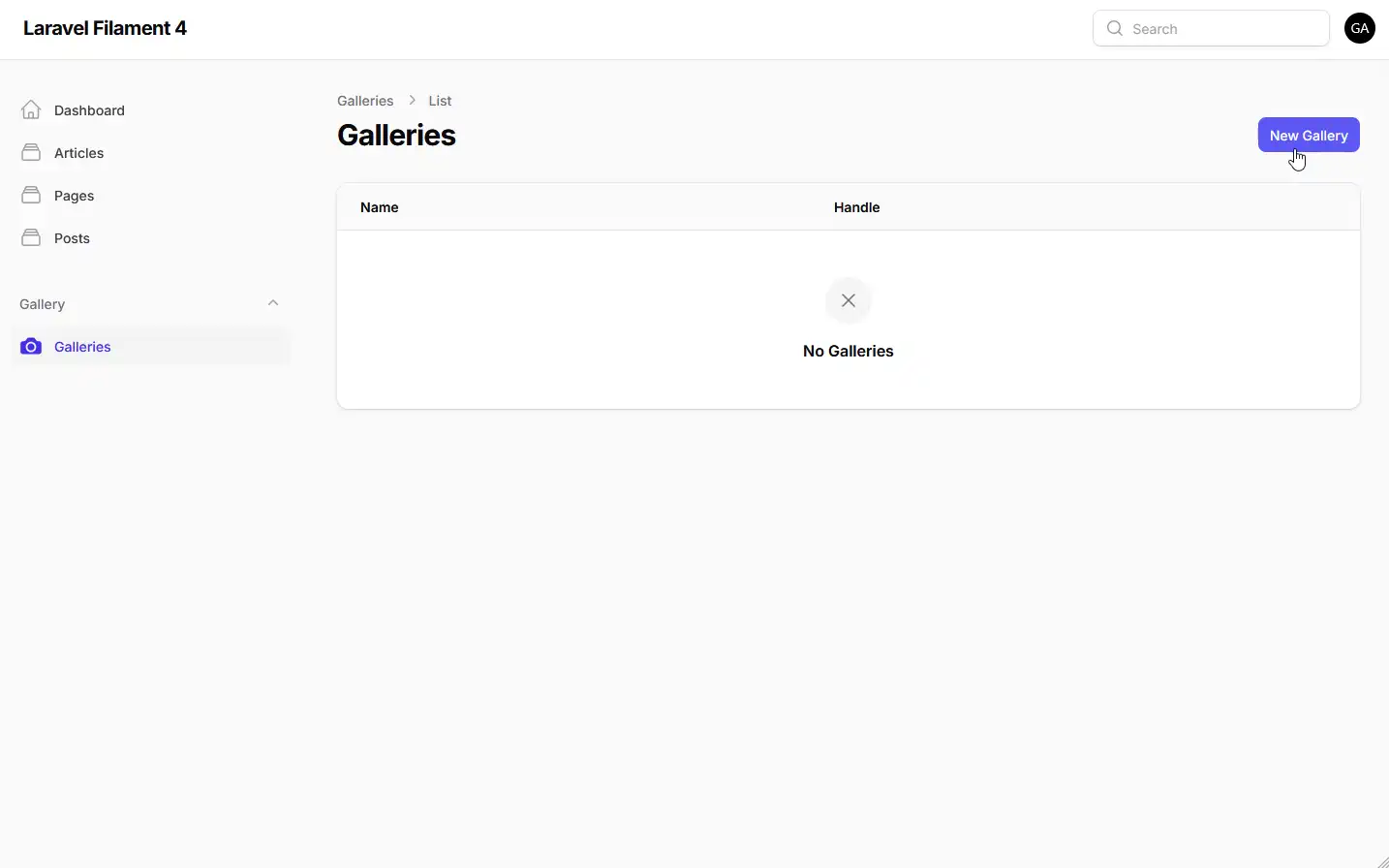 Adding gallery screencast